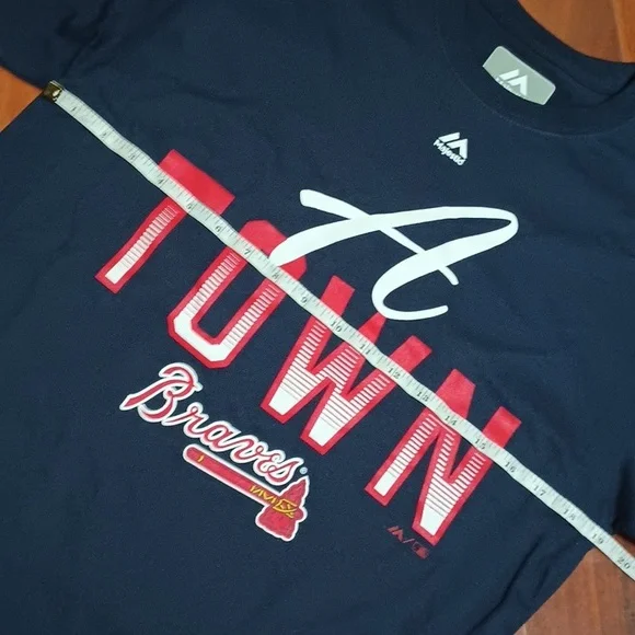 Atlanta Braves MLB Genuine Merchandise Majestic Navy Tee FL6334 196417691747 - Picture 4 of 10